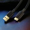 USB 3.0 – mikro USB 3.0 kabelis UGREEN, 0.5 m (juodas)