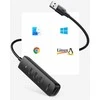 Adapteris UGREEN CM416 4in1 USB į 4x USB 1m (juodas)