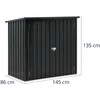 Uniprodo Metalinė sodo įrankių namelis 145 x 86 x 135 cm