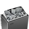 Uniprodo Piec do sauny elektrinis 5-9 m3 do 110C 400 V 6 kW juoda-sidabrinė