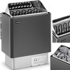 Uniprodo Piec do sauny elektrinis 8-12 m3 do 110C 400 V 8 kW juoda-sidabrinė