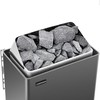 Uniprodo Piec do sauny elektrinis 9-13 m3 do 110C 400 V 9 kW juoda-sidabrinė
