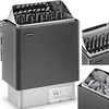 Uniprodo Piec do sauny elektrinis 9-13 m3 do 110C 400 V 9 kW juoda-sidabrinė