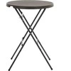 Uniprodo maitinimo stalas sodo sulankstomas apvalus 79 x 110 cm juoda