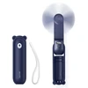 Mini ventiliatorius Jisulife Rankinis ventiliatorius Life8 nešiojamas USB ventiliatorius su išorine baterija (2000mAh) ir žibintuvėliu – mėlynas