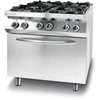 Dujinė viryklė 4 degikliai su elektrine konvekcine orkaite GN1/1 Kitchen Line - Hendi 225882