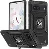 Wozinsky Ring Armor Google Pixel 7 armored magnetic holder ring dėklas telefonui juodos spalvos