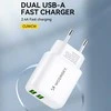Įkroviklis Wozinsky (CUWCW) (2xUSB 2.4A) baltas