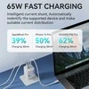 Wozinsky CGWCW 65W GaN sieninis įkroviklis USB-A / 2 x USB-C - Baltas