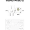Wozinsky WWCEAC GaN USB-A USB-C 33W laidinis įkroviklis – baltos spalvos