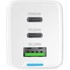 Wozinsky GaN 65W Charger su 2xUSB-C USB Ports su 65W CC kabelis – baltos spalvos