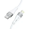 Wozinsky WSTCL1 Lightning / USB-C PD 27W kabelis 1 m – baltos spalvos