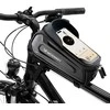 Wozinsky bicycle bag for the frame, armored, with a phone pocket, 1.7 l – juodos spalvos