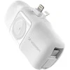 Wozinsky WF16-YLS 5000mAh 15W „Lightning“ mini išorinė baterija su įmontuotu USB-C kabeliu ir „Apple Watch“ įkrovikliu – baltos spalvos