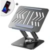 Nešiojamas kompiuteris stand Wozinsky WRS-CPY84SB 360 aluminum – juodos spalvos