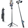 Selfie stick Wozinsky WC1Y70S telescopic tripod 1.7m with phone holder - juodas
