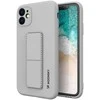 Dėklas Wozinsky Wozinsky Knickstand Case Lankstus silikonas atveju su "iPhone 12 Pro Max stovas pilkas