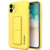 Dėklas Wozinsky Wozinsky Knickstand Case Lankstus silikono atveju su "iPhone 12 Pro stendas Max geltona