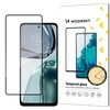 Wozinsky Durable grūdintas stiklas 9H viso ekrano Motorola Moto G62 su rėmeliu Case Friendly juoda
