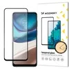 Wozinsky Patvarus 9H viso ekrano grūdintas stiklas, skirtas Motorola Moto G42 su dėklu draugišku juodu rėmeliu