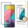 Wozinsky Durable grūdintas stiklas 9H viso ekrano Samsung Galaxy M53 5G su rėmeliu Case Friendly juoda
