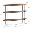 Konsolinis stalas 110x25x86cm., rudos/juodos spalvos