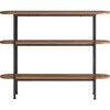 Konsolinis stalas 110x25x86cm., rudos/juodos spalvos