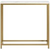 Konsolinis stalas 80x30x75cm., auksinės/baltos spalvos
