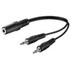 Garso adapteris 1x gn - 2x wt lizdas 3,5 mm 20 cm Goobay