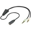 Adapteris AV Goobay Jack 3,5 mm - Jack 3,5 mm x2 juoda (48980)