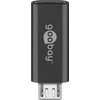 Wentronic Adapterio USB-C lizdas, microUSB 2.0 kištukas Goobay BLK
