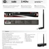 Adapteris WiFi Opticum Raudonas W5+ 5dBi