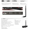 Adapteris WiFi Opticum Raudonas W5+ 5dBi