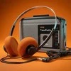 Ausinės su lankeliu ant galvos retro 3.5mm 1.2m EZCAPHEADPHONES