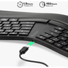 Belaidė ergonominė klaviatūra GM909, juoda