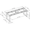 Spacetronik SPE-434W elektrinis stalo rėmas