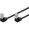 Goobay Kabelis LAN Patchcord CAT 5E F/UTP 2x90 JUODA 2m