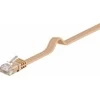 Goobay Apvalus apvalus pleistras. Cat6 U/UTP flach bn 15,0m - hell braun - 95883