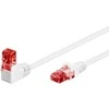 Goobay Trumpas kabelis LAN Patchcord CAT 6 U/UTP 1x90 Baltas 0,25m