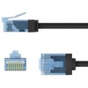 Goobay CAT 6A EXTRA FLEX Patchcord LAN laidas, juodas, 0,15 m