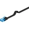 Wentronic CAT 6A plokščias kabelis, U/UTP, juodas – kabelio ilgis 20 m
