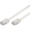 Goobay LAN Patchcord CAT 6 U/UTP kabelis, plokščias baltas, 0,5 m
