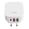 Įkroviklis 32W 3 porty USB PD QC Ldnio Q334 baltas