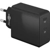 Įkroviklis jungiama į tinklą 2x USB-C 36W PD Goobay Juoda