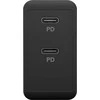 Įkroviklis jungiama į tinklą 2x USB-C 36W PD Goobay Juoda