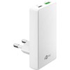 Įkroviklis Goobay Dvigubas greitas USB-C™ PD GaN įkroviklis 90° plokščias (65 W), baltas