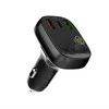 FM siųstuvas LDNIO C704Q su Bluetooth, 2x USB + USB-C, Micro SD / TF (juodas)