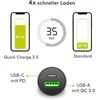 Goobay dvigubas USB automobilinis greitas įkroviklis USB-C™ PD (maitinimas)