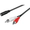 Garso kabelis gn. jack 3.5mm - 2x RCA Goobay 1.4m