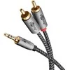 Kabelis audio Jack - 2x RCA Goobay Plus TEXTIL 2m